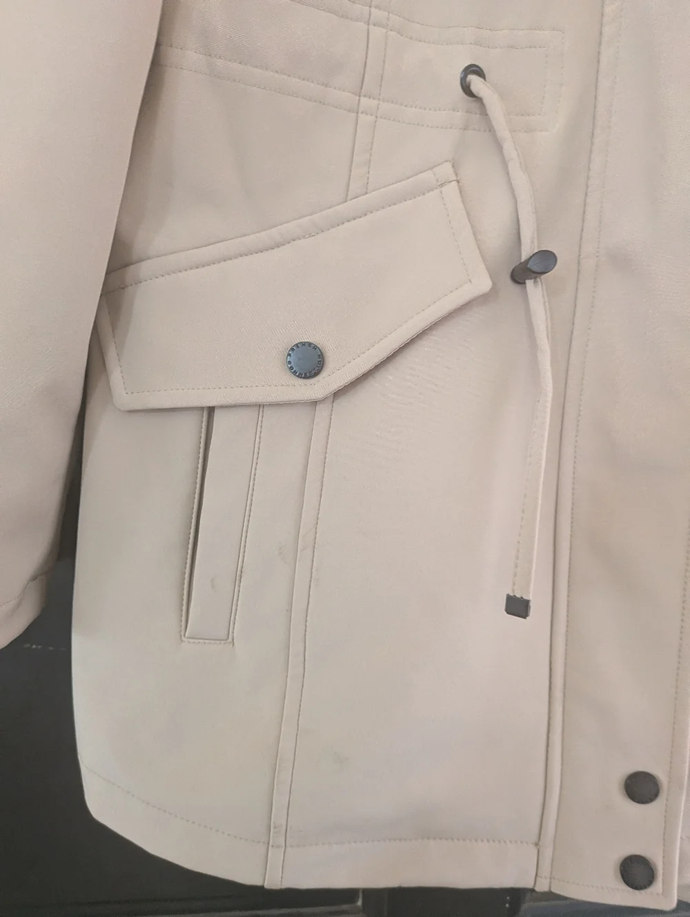 French Connection Softshell Anorak Women’s Hooded  Small Khaki - Picture 3 of 16